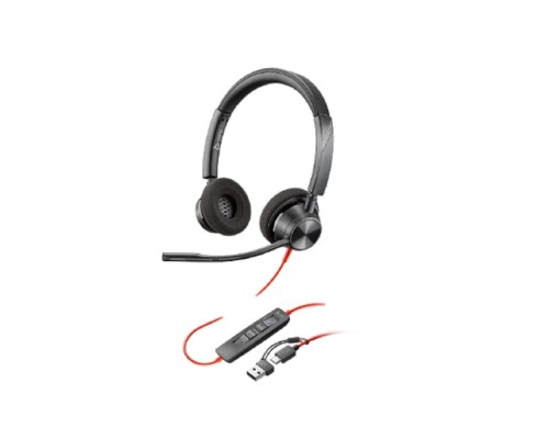 [Гарнитура] Poly BW 8X220AA 3320 Stereo -M USB-C HS +USB-C/A Гарнитура проводная