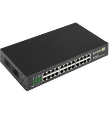 Exegate EX298692RUS Коммутатор неуправляемый ExeGate EDES-1024D (24-портовый UTP 10/100Mbps, металлический корпус, с возможностью установки в стойку)