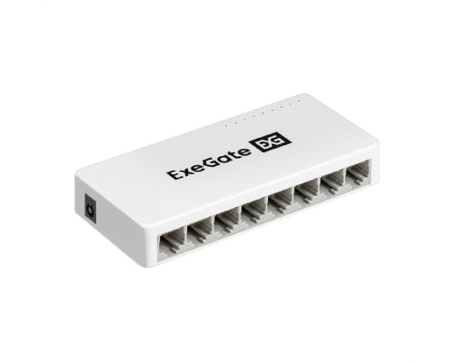 [Сетевое оборудование] Exegate EX298688RUS Коммутатор неуправляемый ExeGate EDGS-1008C (8-портовый гигабитный UTP 10/100/1000 Base-T, с функцией энергосбережения (EEE), настольный/настенный)
