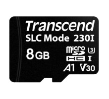 Промышленная карта памяти Micro SecureDigital 8GB Transcend 230I,3D NAND TLC, темп. режим от -40? до +85?, без адаптера (TS8GUSD230I)