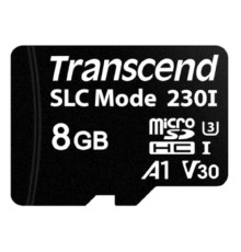 Промышленная карта памяти Micro SecureDigital 8GB Transcend 230I,3D NAND TLC, темп. режим от -40? до +85?, без адаптера (TS8GUSD230I)
