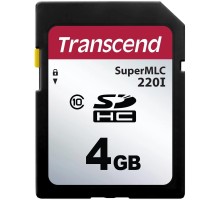 Промышленная карта памяти SecureDigital 4GB Transcend 220I, SLC mode MLC, темп. режим от -40? до +85? OEM