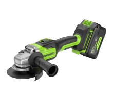 Greenworks GD24AG 24В Угловая шлифовальная машина акк, б/щет, 125 мм, 10500 об/мин,1х8Ач,ЗУ,кор [3200207CUH]