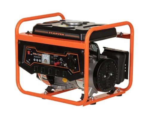 [Генераторы] Генератор CARVER PPG- 1200 бензин [01.020.00002] { (LT-156F, 0,9/1,05кВт, 220В, бак 6 л, обмотка медь)(30шт/пал) }