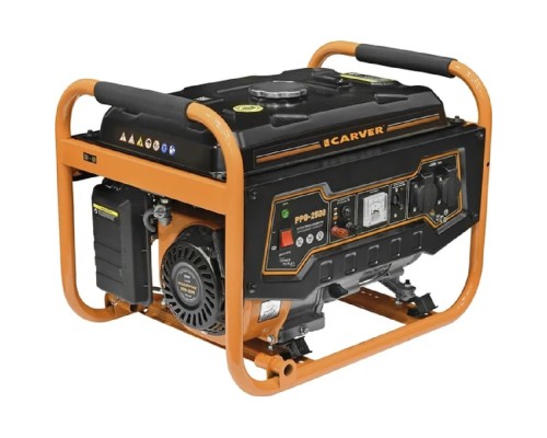 [Генераторы] Генератор CARVER PPG- 2500 бензин [01.020.00009] { (LT-168, 2,1/2,3кВт, 220В, бак 15л, обмотка медь)16шт/пал }