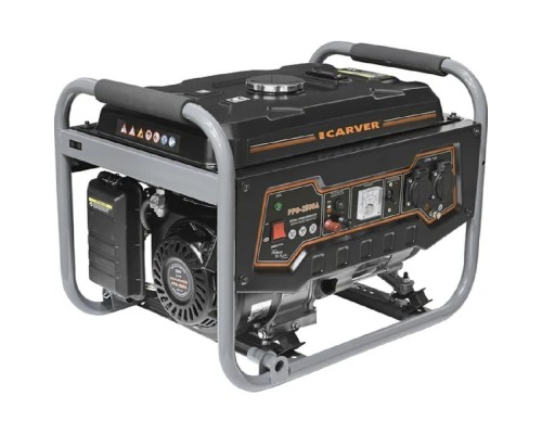 [Генераторы] Генератор CARVER PPG- 2500А бензин [01.020.00010] { (LT-168, 2,1/2,3кВт, 220В, бак 15л) (16шт/пал) }