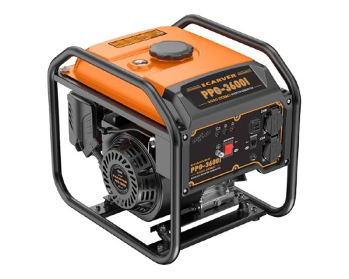 [Генераторы] Генератор CARVER  PPG -3600I инверторный [01.020.00053] { (2,8/3 кВт, 220В, 2 розетки, USB-порты)(24шт/пал) }