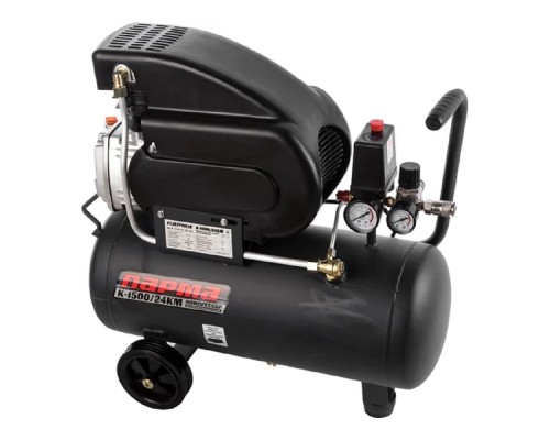 [Компрессоры] Компрессор Парма K-1500/24КМ [02.014.00002] { (масл. коакс., 1500Вт, 24л, 198л/мин, вых. 2шт/рапид)(18шт/пал) }