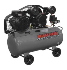 Компрессор Парма K-1500/50РМ [02.014.00006] { (масл. ременн.,1500Вт асинхр.,50л.,202л/мин,8 Бар, вых. 2шт/рапид)9ш/п }