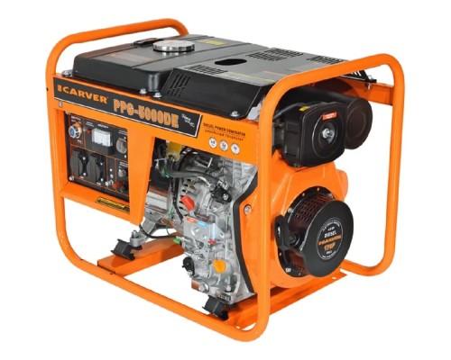 [Генераторы] Генератор CARVER  PPG - 5000DE дизель [01.020.00051] { (LT-178F, 3,3/3,6кВт, э/старт, медь)(12шт/пал) }