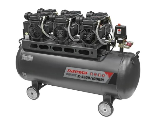 [Компрессоры] Компрессор Парма K-4500/100БМ [02.014.00009] { (безмаслян. 3*1500 Вт, 100л, 711 л/м)(6шт/пал) }