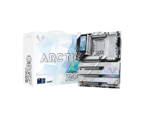 [Материнская плата] MAXSUN MS-iCraft Z890 ARCTIC (Socket 1851, ATX, 4*DDR5(256Gb), DP/HDMI, 4*SATA3, 4*M.2, 4xPCI-Ex16, 2*Type-C, 9*USB 3.1, LAN 1*5G, BT 5.4, Wi-Fi 7, SPDIF, white, RTL)