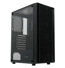 Case HSPD M530, Mesh Mid Tower, Black, TG, 0.4 SPCC, no fans ATX, mATX, mITX 155/290/200mm 2x2.5