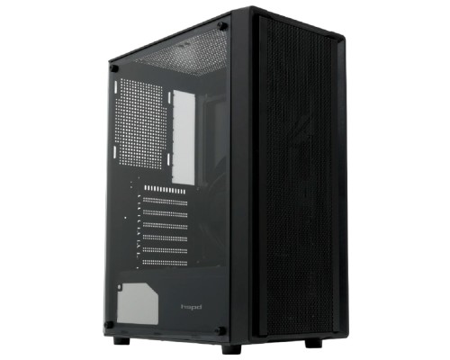 [Корпуса] Case HSPD M530, Mesh Mid Tower, Black, TG, 0.4 SPCC, no fans ATX, mATX, mITX 155/290/200mm 2x2.5