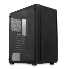 Case HSPD M730, Mesh Mid Tower, Black, TG, 0.4 SPCC, no fans, E-ATX, ATX, mATX, mITX, 155/280/175-200mm, 2x2.5