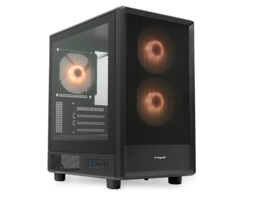 [Корпуса] Case HSPD M310, Mesh Mini-tower, Black, TG, 0.4 SPCC, 3x120mm ARGB (Orbis F1) mATX, mITX 180/280/160mm 1x2.5
