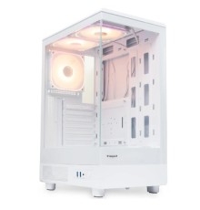 Case HSPD F510, Panoramic Mid Tower, White, TG, 0.5 SPCC, 3x120mm ARGB (FNW010) ATX, mATX, mITX 180/280/160mm 1x2.5