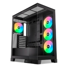 Case SAMA V50 Black, Midi-Tower, TG, 4x120mm ARGB, 2xUSB 3.0 + 1xUSB 3.1 Type-C, ATX, mATX, mITX Black