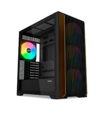 Case SAMA Z60 Black, Midi-Tower, TG, 4x140mm ARGB, 2xUSB 3.0 + 1xUSB 3.1 Type-C, E-ATX, ATX, mATX, mITX Black