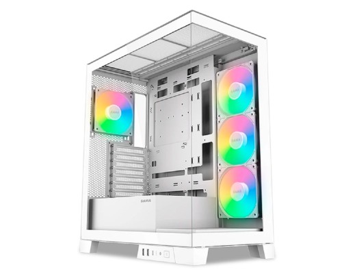 [Корпуса] Case SAMA V50 White, Midi-Tower, TG, 4x120mm ARGB, 2xUSB 3.0 + 1xUSB 3.1 Type-C, ATX, mATX, mITX White