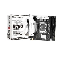 MAXSUN MS-Terminator B760BKB D5 WIFI (Socket 1700, mATX, 2*DDR5(96Gb), DP/HDMI, 2*SATA3, 4*M.2, 1xPCI-Ex16/1*PCIEx4, 4*USB 2.0, 4*USB 3.2 5G, LAN 1*2.5G,  BT, Wi-Fi 6E, RTL)