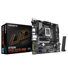 Материнская плата Gigabyte B760M DS3H WIFI6E GEN5 B760 Socket-1700 4xDDR5, 4xSATA3, RAID, 2xM.2, 1xPCI-E16x, 3xUSB3.2, 1xUSB3.2 Type C, D-Sub, 2xDP, HDMI, 2.5Glan, mATX