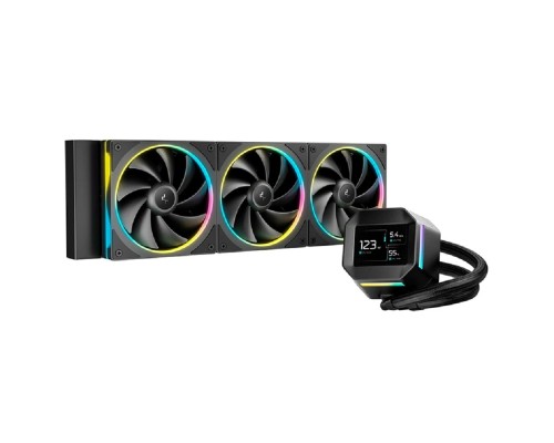 [Вентилятор] Кулер с водяным охлаждением Deepcool  LM360 ARGB Soc-AM5/AM4/1200/1700/1851 черный 4-pin 19-36dB Al LCD 250W 1729gr Ret (R-LM360-BKDMMC-1)