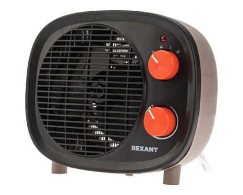 [Тепловые пушки] Rexant (60-0034) Тепловентилятор электрический настольный 2кВт со спиральным нагревательным элементом, черный