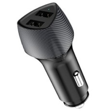 Rexant (16-0240) Автомобильное зарядное устройство c двумя портами (USB-A QC 3.0 + USB-A 3,1A) со световой индикацией, 18Вт, черное 