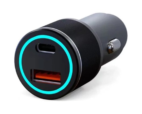 [Зарядные устройства] Rexant (18-2230-5) Автомобильное зарядное устройство c двумя портами (USB-C + USB-A) c LED-подсветкой, 48Вт 