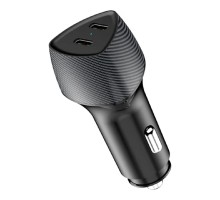 Rexant (16-0244) Автомобильное зарядное устройство с двумя портами (USB-C PD + USB-C PD) со световой индикацией, 40Вт, черное 