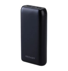 Rexant (30-2052) Портативное зарядное устройство Power Bank (аккумуляторная батарея) 20000 mAh с Quick Charge и Power Delivery, черное 