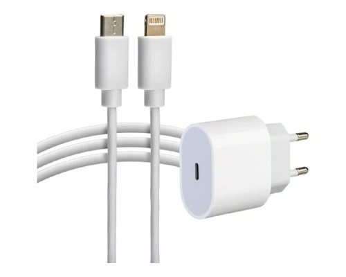 [Зарядные устройства] Rexant (16-0234-4) Сетевое зарядное устройство USB-C, 20Вт в комплекте с кабелем USB-C – Lightning 