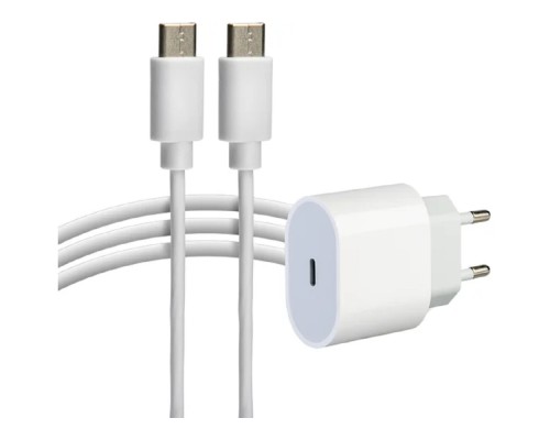 [Зарядные устройства] Rexant (16-0233-4) Сетевое зарядное устройство USB-C, 20Вт в комплекте с кабелем USB-C – USB-C 