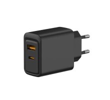 Rexant (18-2219) Сетевое зарядное устройство с портами USB-A и USB-C, 30Вт, черное 