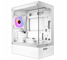 Ginzzu CL485 mATX FAN 3*12LD4 передняя панель Стекло Белый