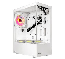 Ginzzu CL310 ATX FAN 3*12LD4 FRGB передняя панель Стекло Белый