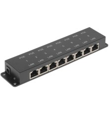 Midspan-8/P Пассивный PoE-инжектор Fast Ethernet на 8 портов.