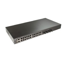 SW-24G4X-L3ST Управляемый стекируемый L3 коммутатор Gigabit Ethernet на 24xRJ45 + 4x10G SFP+ Uplink.
