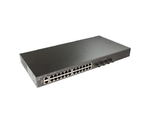 [Коммутаторы, модули, беспроводное оборудование] SW-24G4X-L3ST Управляемый стекируемый L3 коммутатор Gigabit Ethernet на 24xRJ45 + 4x10G SFP+ Uplink.