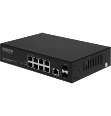 SW-80802/L(150W) Управляемый L2 PoE коммутатор Gigabit Ethernet на 8 RJ45 PoE + 2 x GE SFP порта.