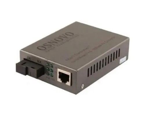 [Коммутаторы, модули, беспроводное оборудование] OMC-100-11S5a Оптический Fast Ethernet медиаконвертер для передачи Ethernet по одному волокну одномодового оптического кабеля до 20км.