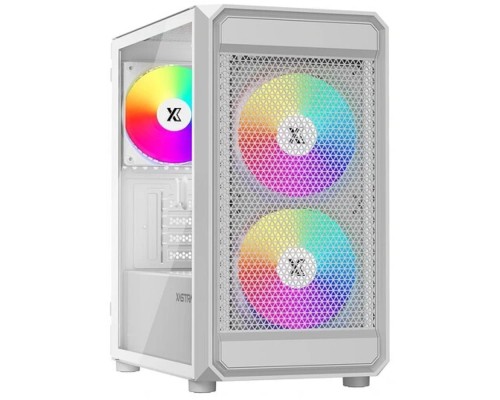 [Корпуса] XASTRA Корпус  A303M 3ARGB White mATX/Mesh/ tempered glass / 2x140mm + 1x120mm ARGB PWM fans/ Door/ A303M-2FC14A-1FC12A-D-WH
