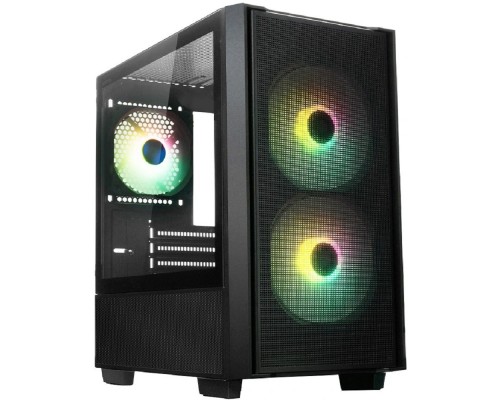 [Корпуса] XASTRA Корпус  A400M 3ARGB-C6 Black mATX/ Mesh/ Screwless TG+Mesh/2x140mm + 1x120mm FC ARGB PWM fans/Argb+PWM HUB 6port/ A400M-2FC14A-1FC12A-C6