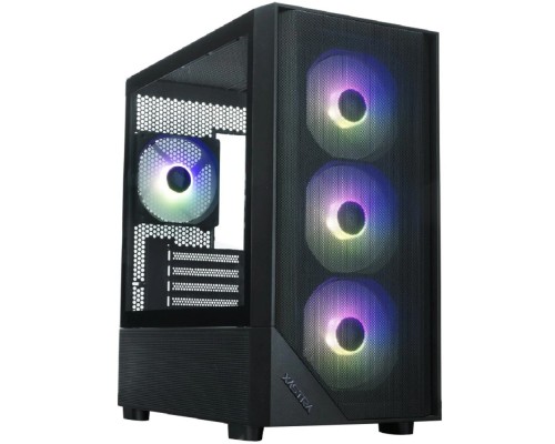 [Корпуса] XASTRA Корпус  A401M 4ARGB-V2 Black mATX/Mesh /ScrewlessTG+mesh panel/ 4x120mm ARGB PWM FC fans/ A401M-V2-4FC12A