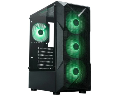 [Корпуса] XASTRA Корпус  A304 4ARGB-C6 Black ATX/Mesh/half-size TG/4x120mm ARGB FC fans/Argb+PWM HUB 6port/ A304-4FC12A-C6 