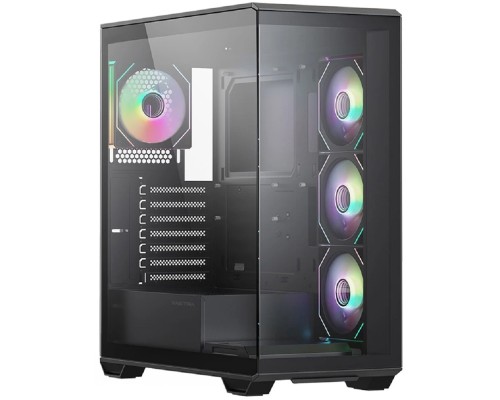 [Корпуса] XASTRA Корпус Q600 4ARGB-C10 Black ATX/Aquarium/Screewless/3x120mm ARGB PWM FM fans/Argb+PWM HUB 10port/ Q600-4FM12A-C10