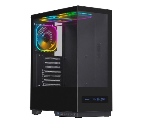 [Корпус] Defender Корпус компьютерный HyperHub Pro черный,ATX,display,TypeC,3fans