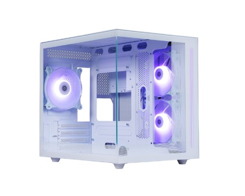 [Корпус] Defender Корпус компьютерный NovaCube белый,mATX,3fan,switch&M/BSync