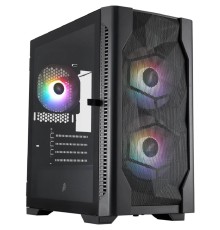 1STPLAYER Корпус DK D4-M FRGB Black / mATX / 2x140mm & 1x120mm FRGB fans / D4-M-BK-2F1P-1F1